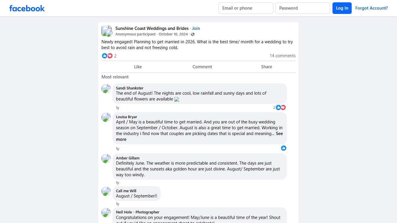 Sunshine Coast Weddings and Brides Newly engaged! Planning to get married in 2026 Facebook